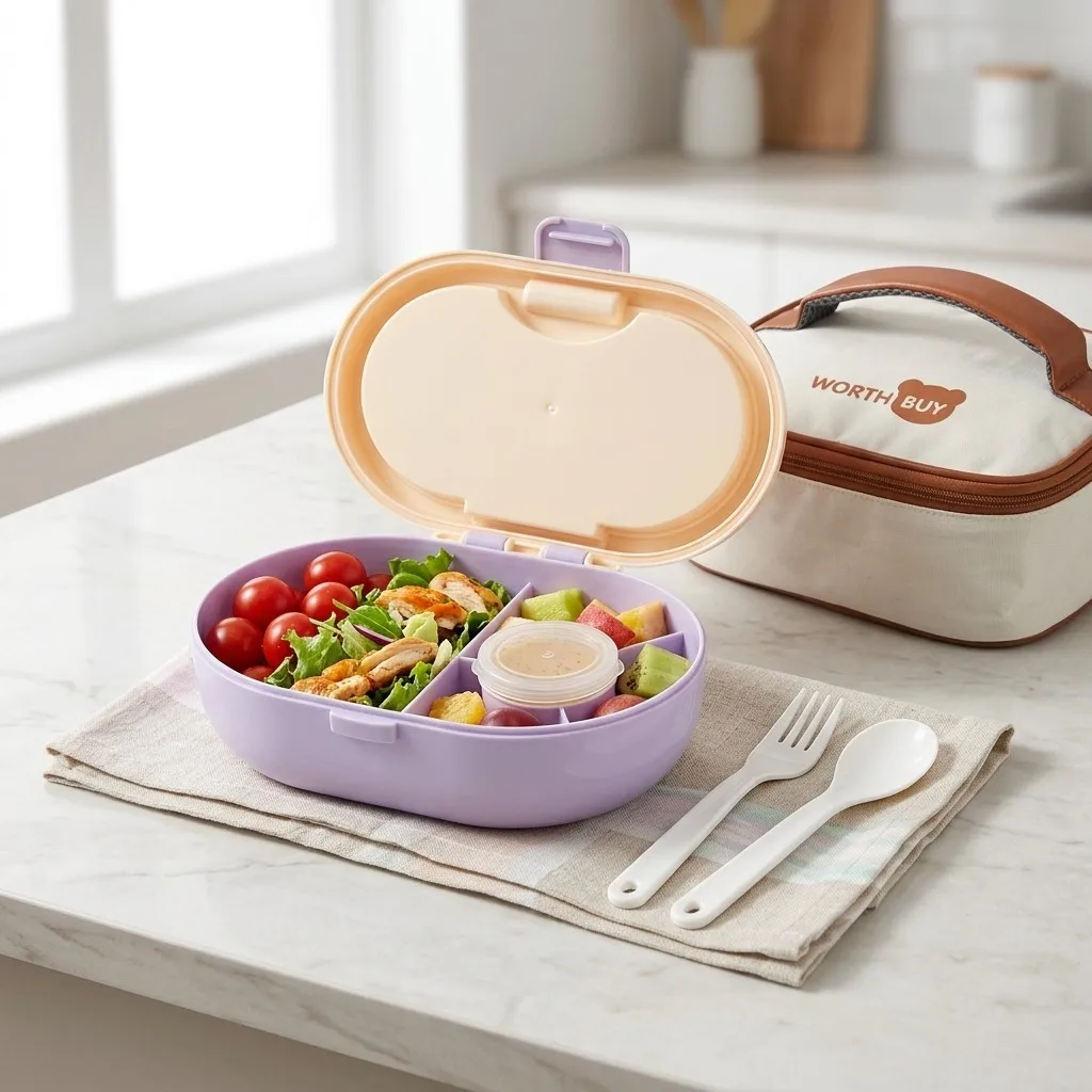 علبة طعام بلاستيكية مقسمة، منا - مراجعة Meal Prep Or Prep Meal وسعره